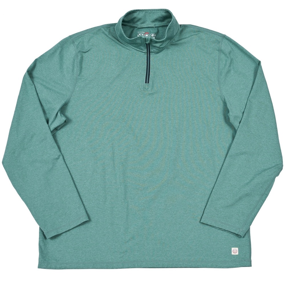 Marine‎ Layer Weekend Sport Pullover Mens XL Aqua 1/4 Zip Performance Stretch